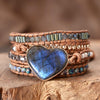 Bracelet Protecteur du Rythme Cardiaque en Labradorite