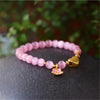 Bracelet Fleurs Paisibles en Opale Rose