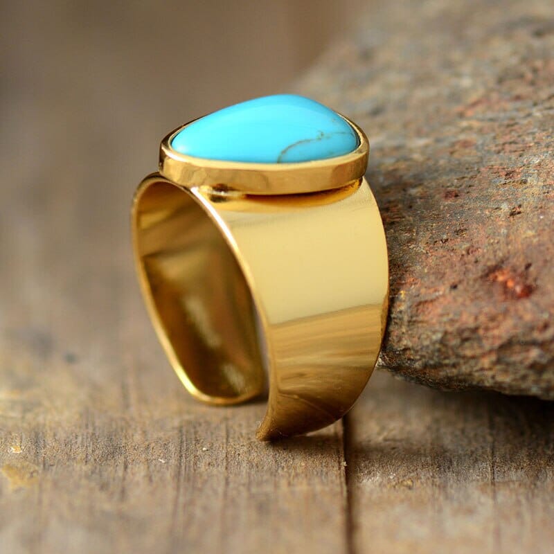 Bague En Améthyste, Turquoise et Lapis-Lazuli Enchantement Hypnotique