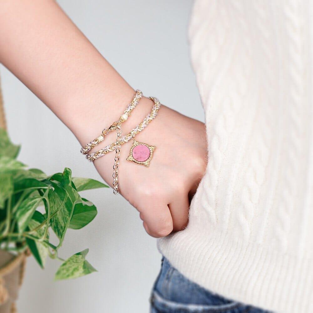 Collier Aube Rosée en Rhodochrosite