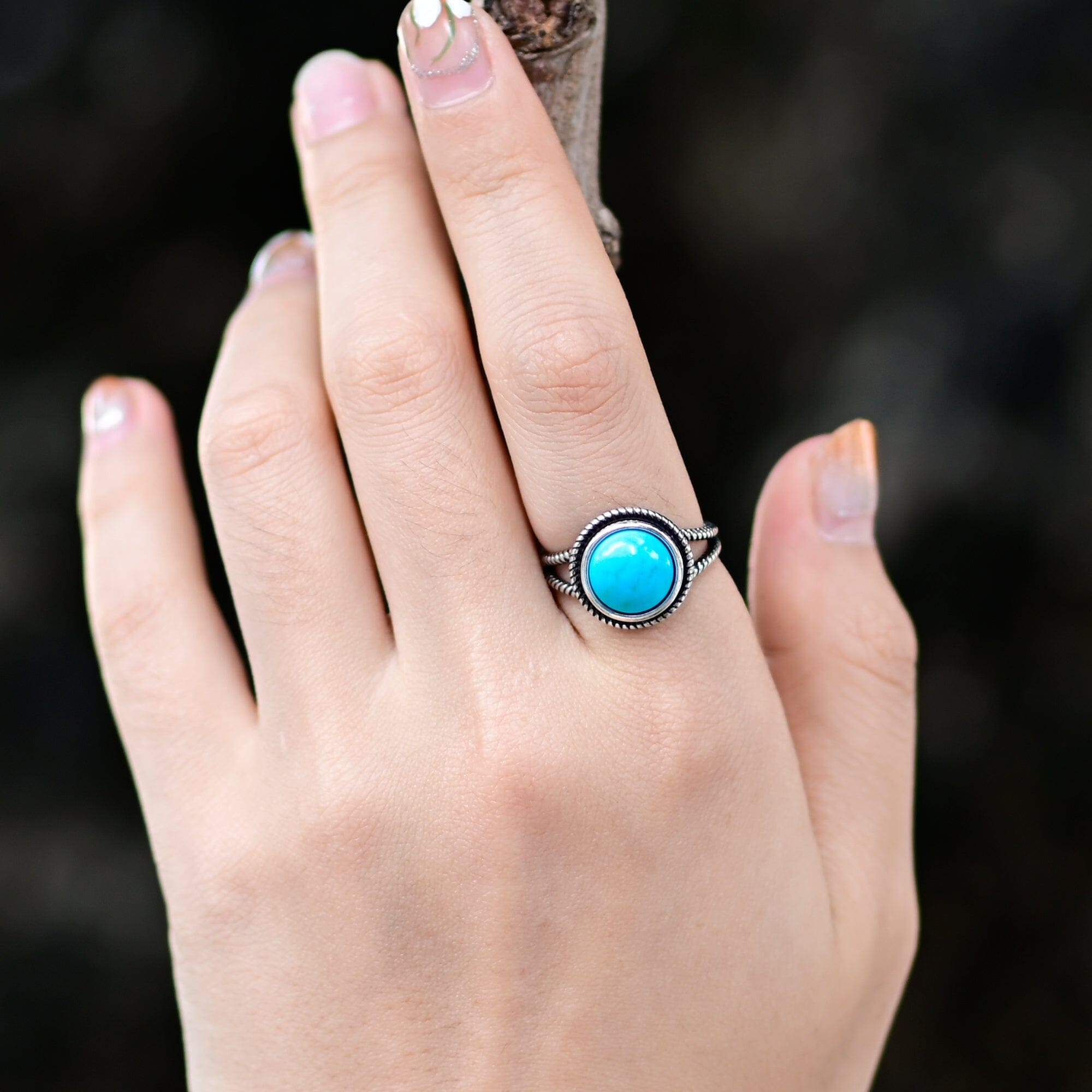 Luna - Bague de Bonne Fortune en Turquoise