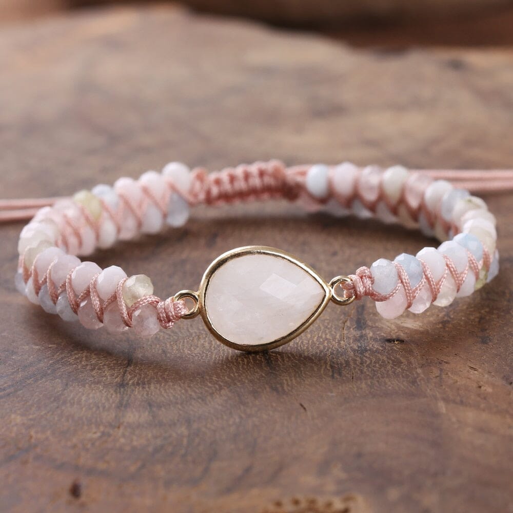 Bracelet Tressé Divine Féminité Rose