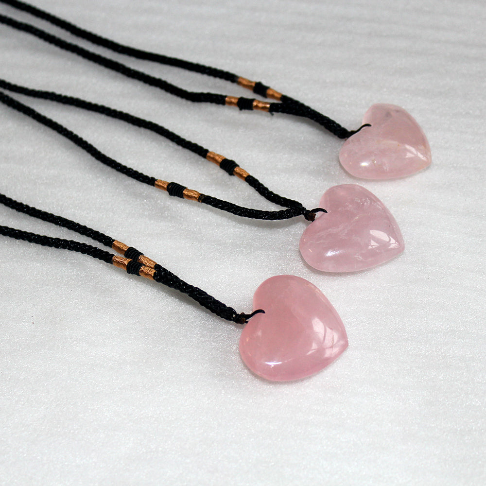 Collier Amour Éternel en Quartz Rose