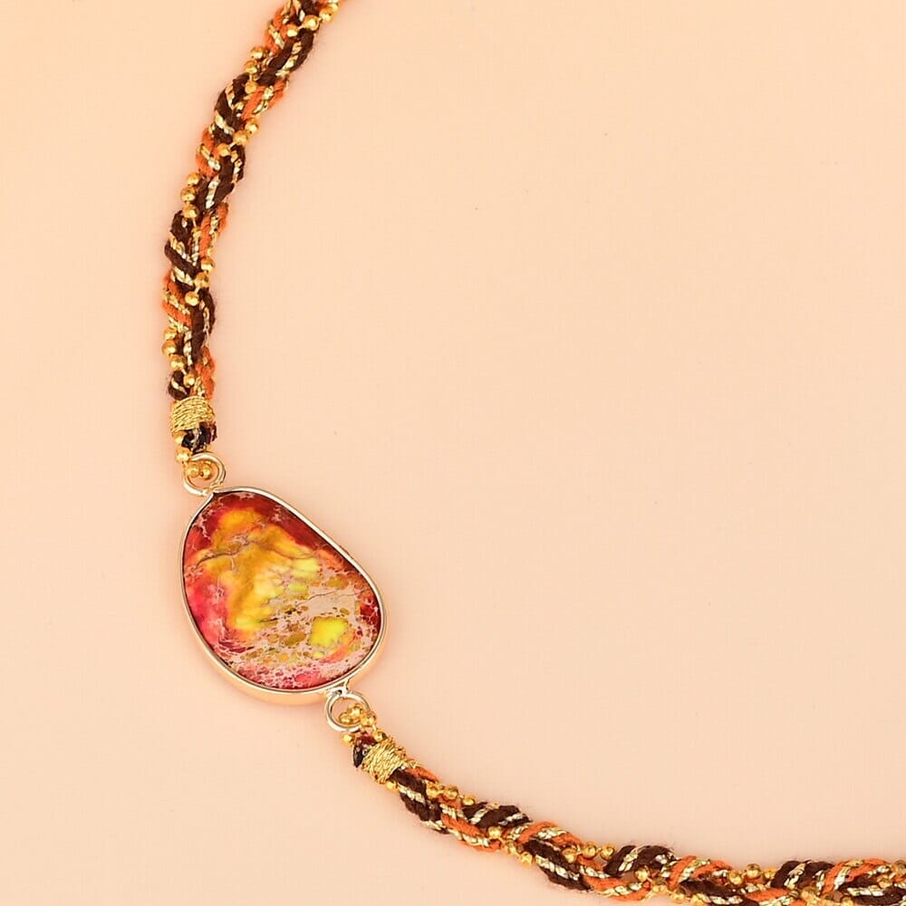 Collier Quiétude Solaire en Jaspe