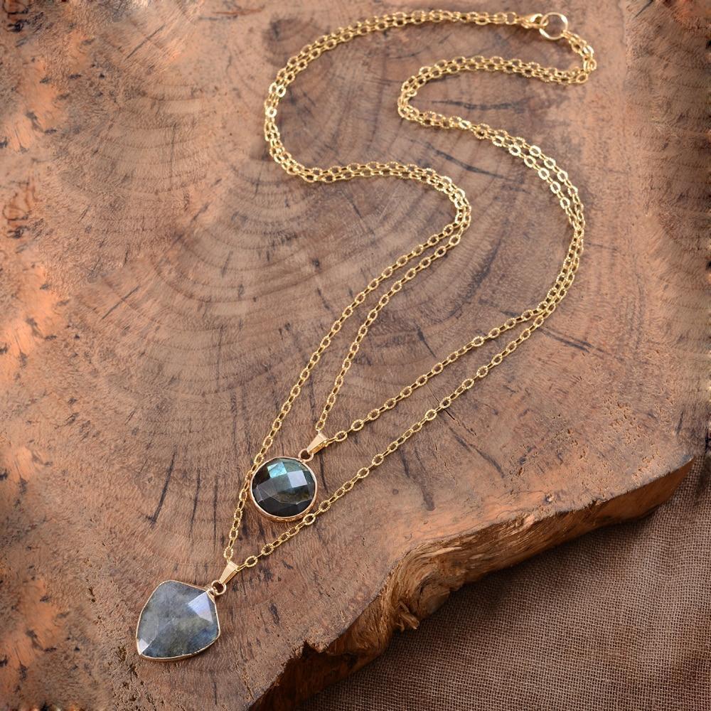 Collier Bouclier Protecteur en Labradorite