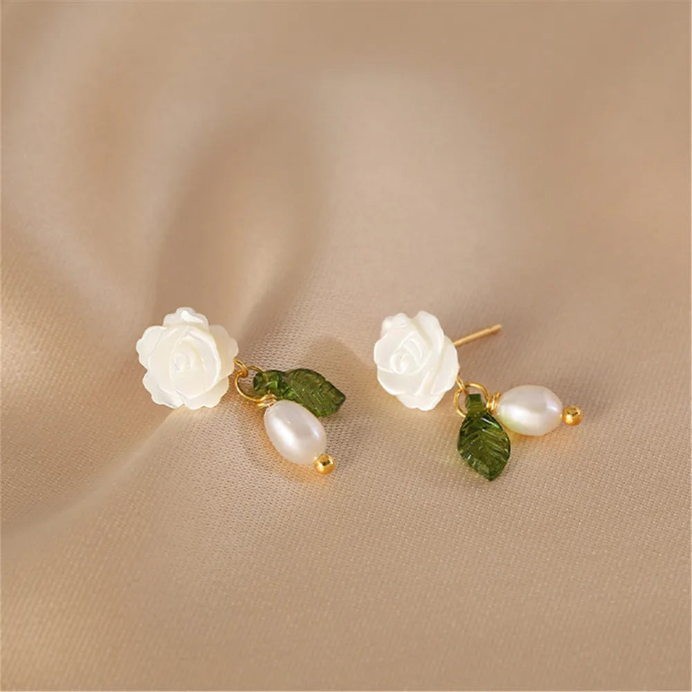 Boucles d’Oreilles en Perles  "Jardin de Sérénité"