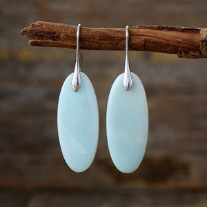 Boucles d'Oreilles Paisibles Silhouettes en Amazonite