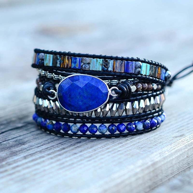 Bracelet de Guérison Protecteur en Lapis-Lazuli