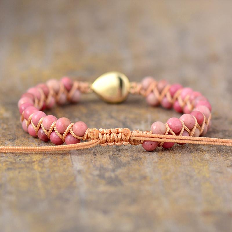 Bracelet en Jaspe et Rhodonite