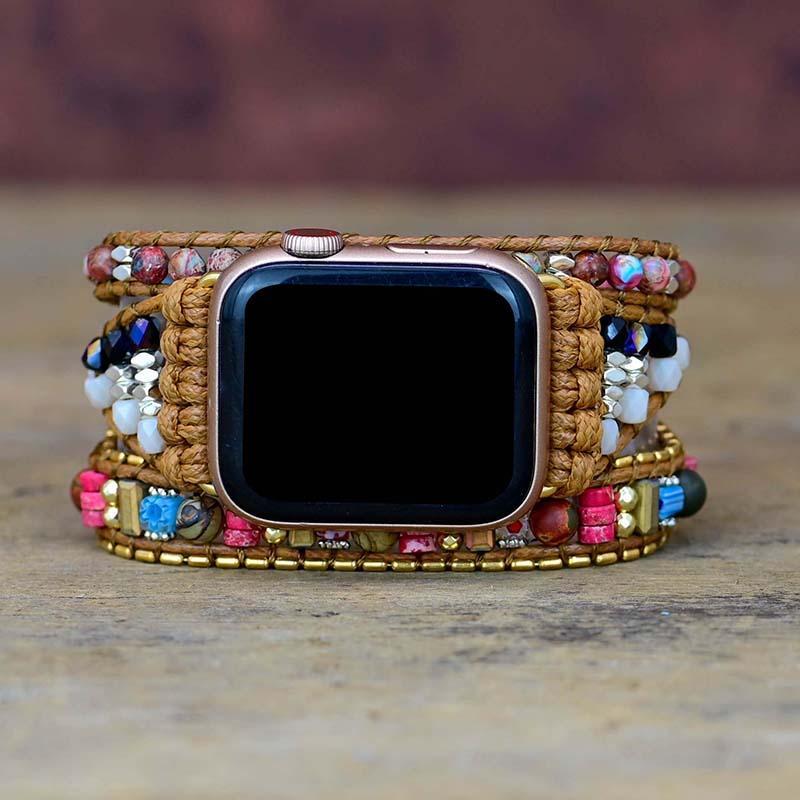 Bracelet pour Apple Watch Amusant et Girly en Pierres Précieuses