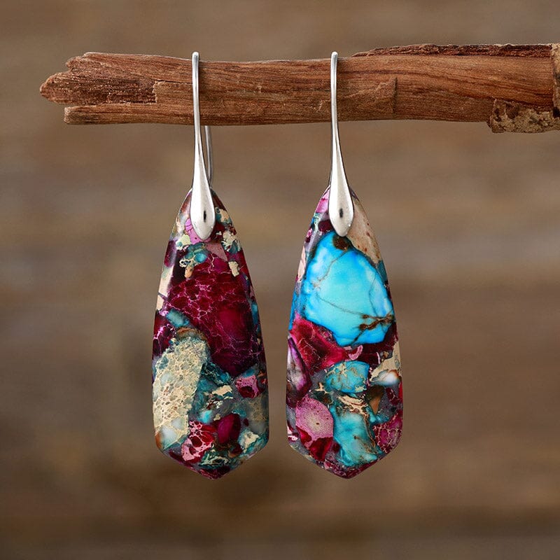 Boucles d’Oreilles Terre Rayonnante en Jaspe