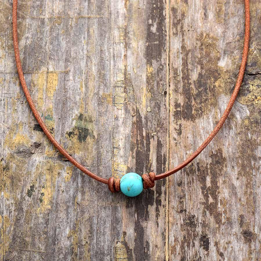 Collier Ras de Cou Précieux en Turquoise