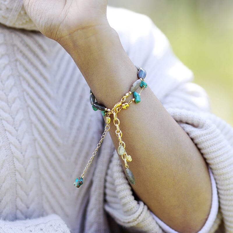 Bracelet Charme Mystique en Labradorite