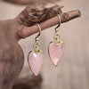 Boucles d'Oreilles Authentique Harmonie en Quartz Rose