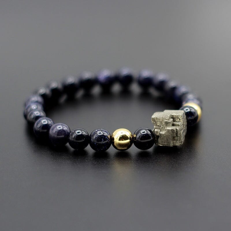 Bracelet Gardien Astral en Onyx et Pyrite