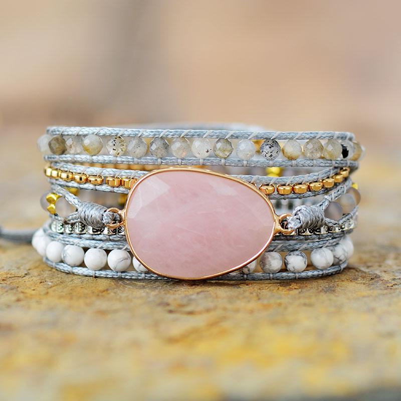 Bracelet en Quartz Rose d'Amour