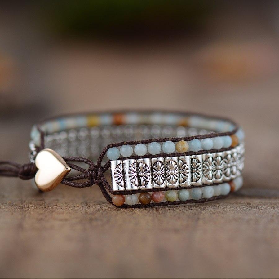 Bracelet du Tibet en Amazonite