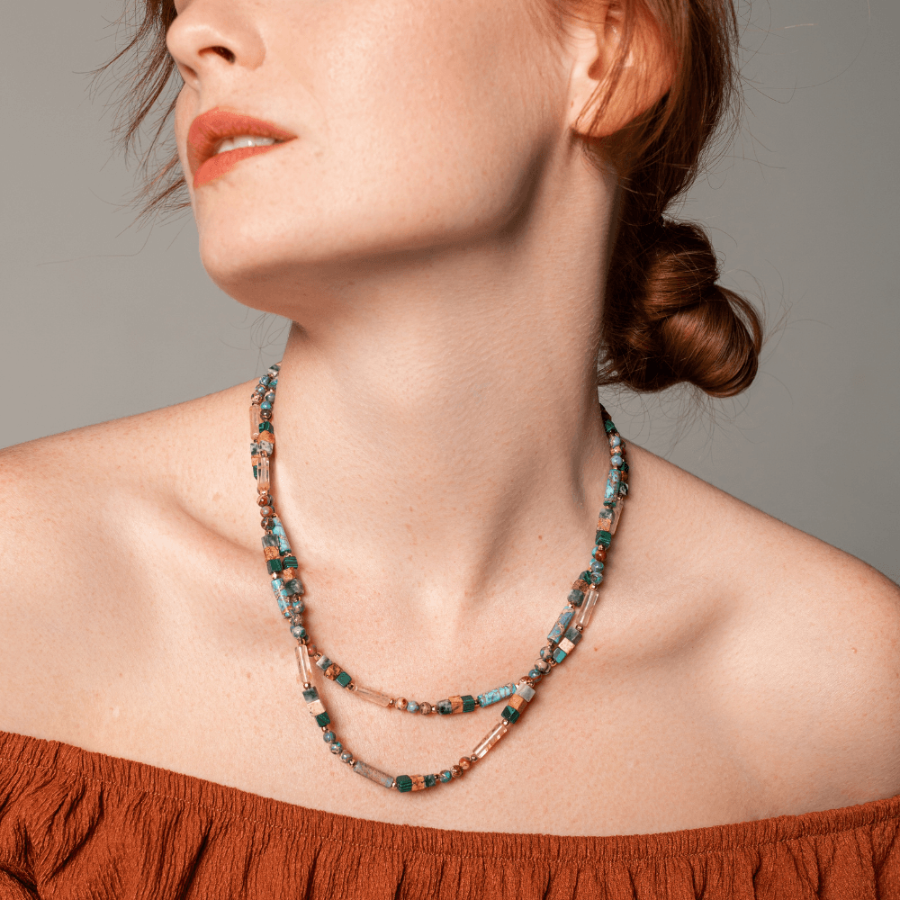 Choker en Pierres Naturelles "Couleurs du Bonheur"