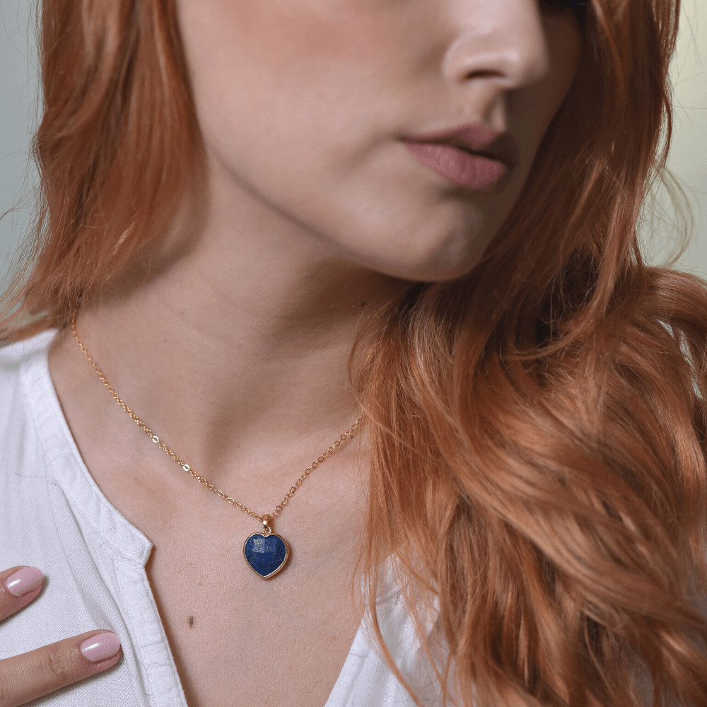 Pendentif "Charmante & Adorable" en Améthyste, Lapis-Lazuli et Onyx