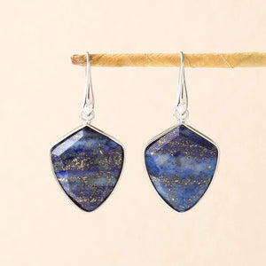 Boucles d'Oreilles Voûte de Saphir en Lapis-Lazuli