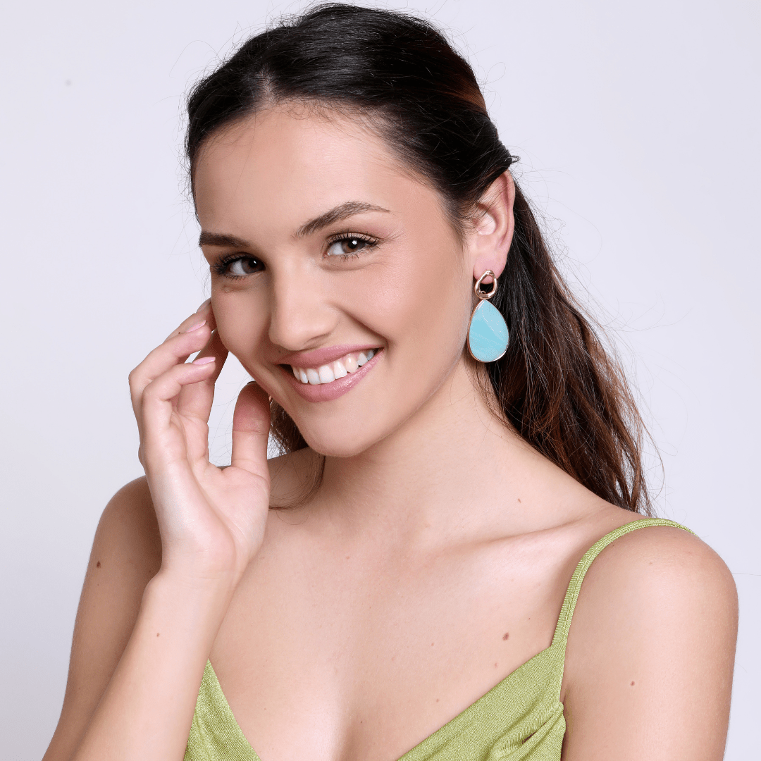 Boucles d'Oreilles Splendeur Exotique en Amazonite