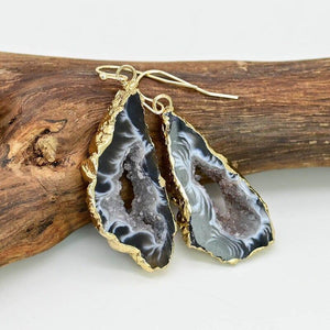 Boucles d'Oreilles en Pierre d'Agate