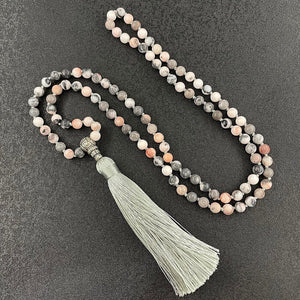 Collier Mala Esprit Rayonnant en Pierres Naturelles