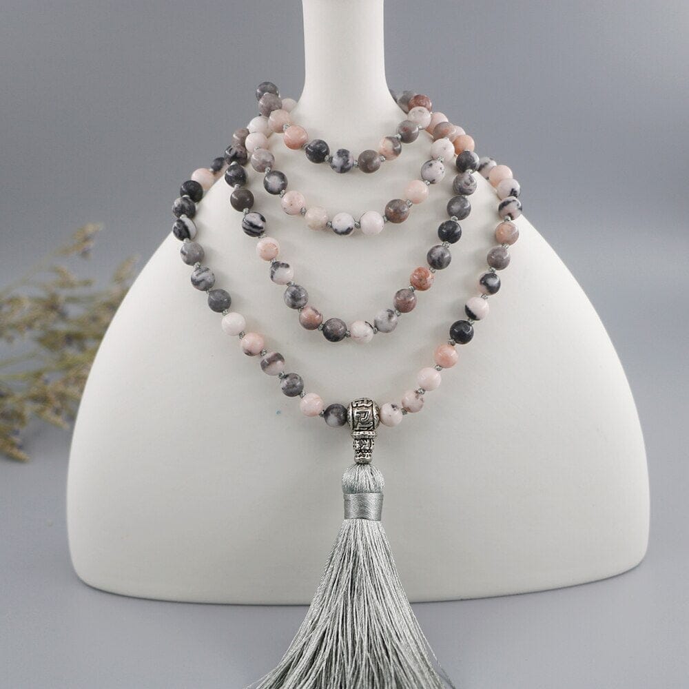 Collier Mala Esprit Rayonnant en Pierres Naturelles