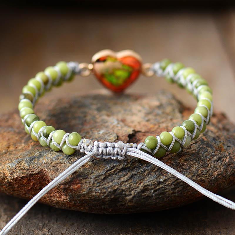 Bracelet Coeur Passion en Jade