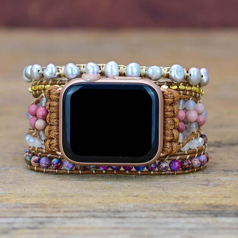 Bracelet pour Apple Watch et ses Perles d'Eau Douce