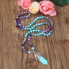 Collier Mala Couleurs Fantaisistes en Turquoise