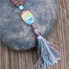 Collier Mala Chakras Noir Mat et Arc-en-Ciel