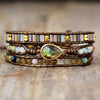 Bracelet Multicouches Savoir Intérieur en Labradorite