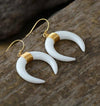 Boucles d'Oreilles Magie Lunaire en Forme de Demi-Lune