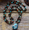 Collier Goutte en Jaspe Bleu