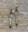 Boucles d'Oreilles en Jaspe Naturel