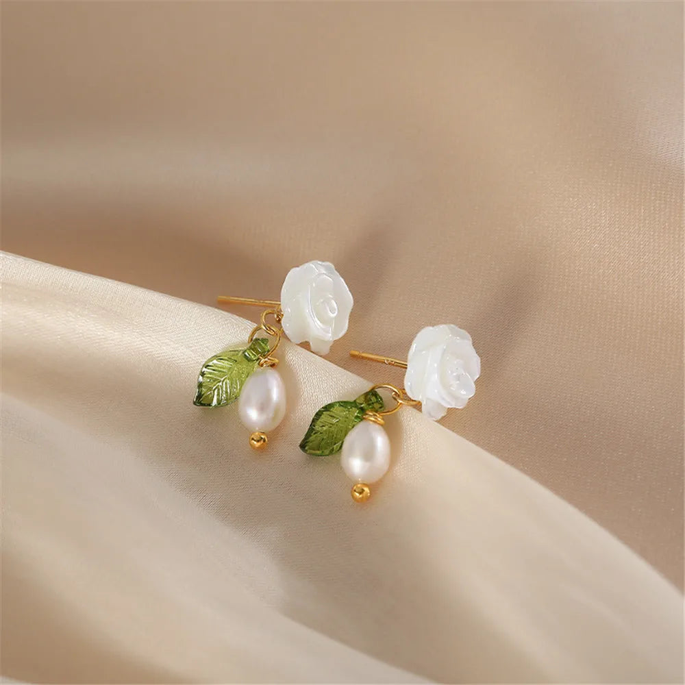 Boucles d’Oreilles en Perles  "Jardin de Sérénité"