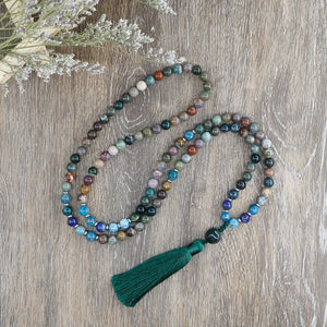 Collier Mala Harmonie Divine en Pierres Naturelles