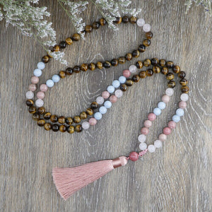 Collier Mala Chemin Harmonieux en Pierres Naturelles