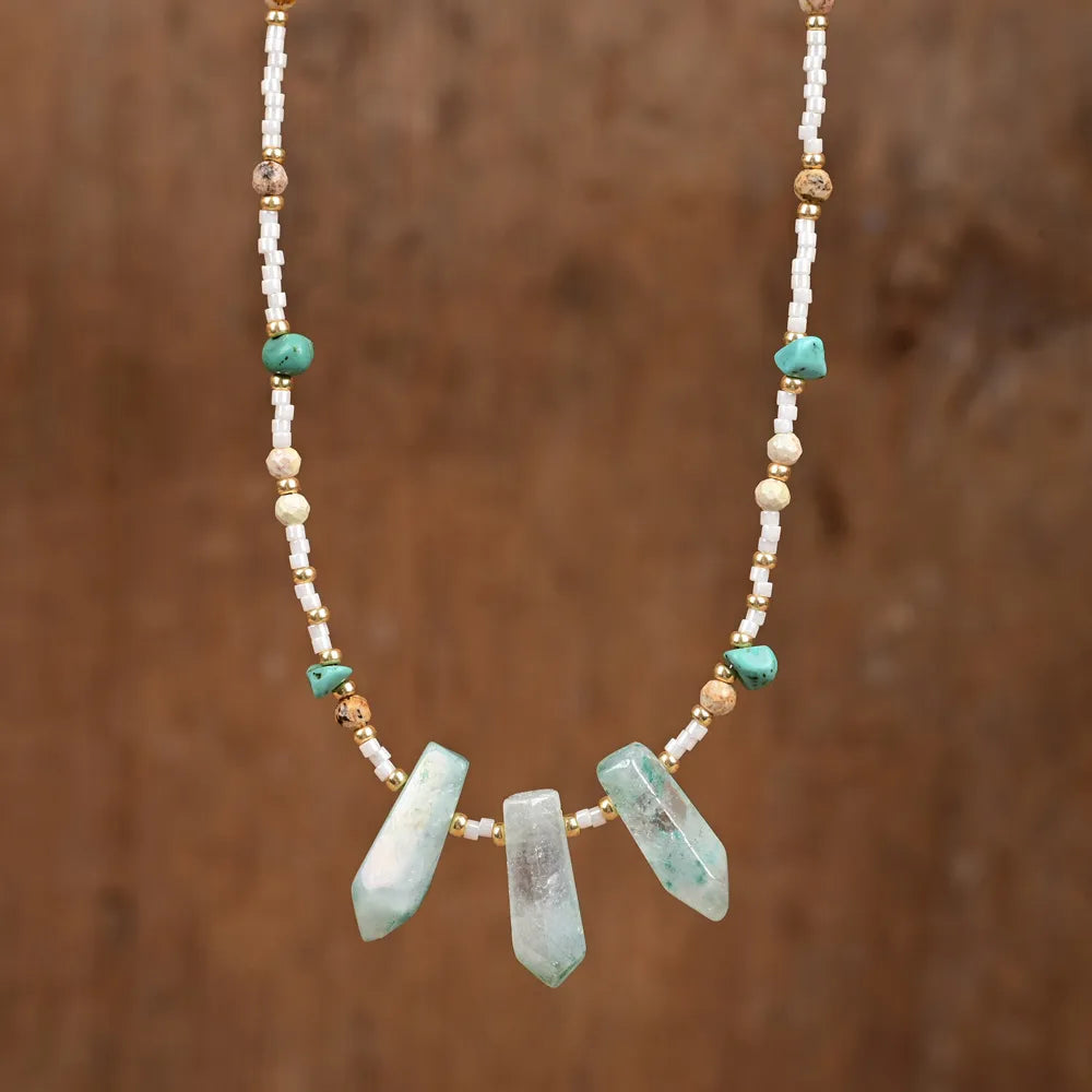 Collier Havre d'Harmonie en Turquoise & Jaspe