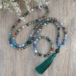 Collier Mala Harmonie Divine en Pierres Naturelles