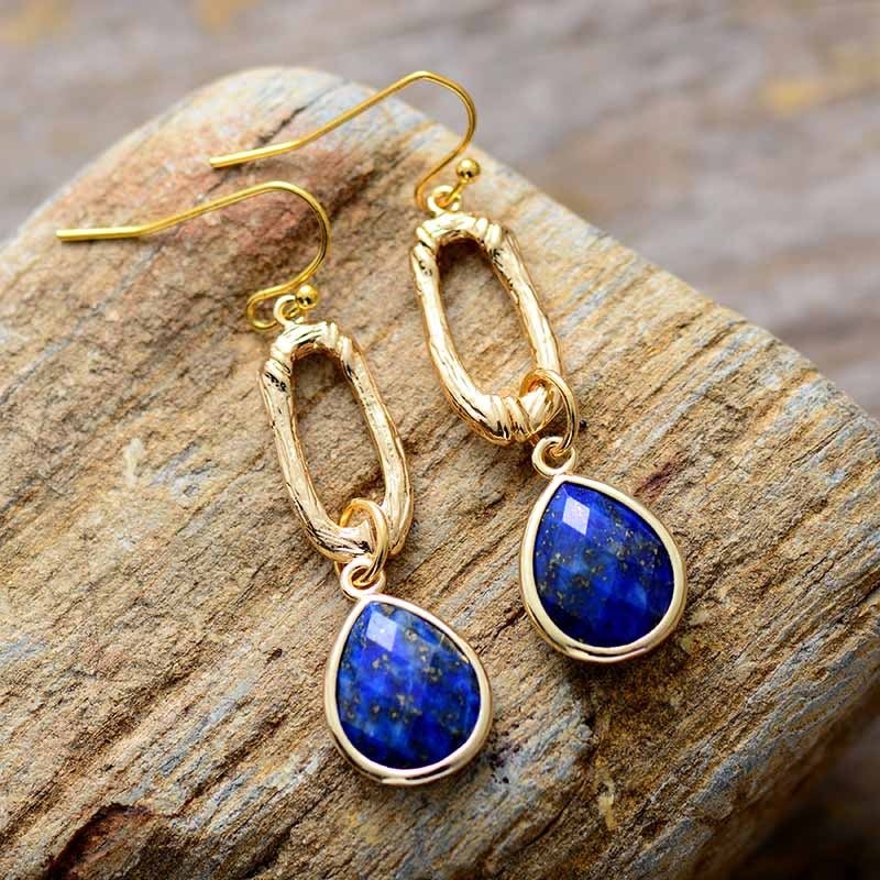 Boucles d'Oreilles Elixir Royal en Lapis-Lazuli