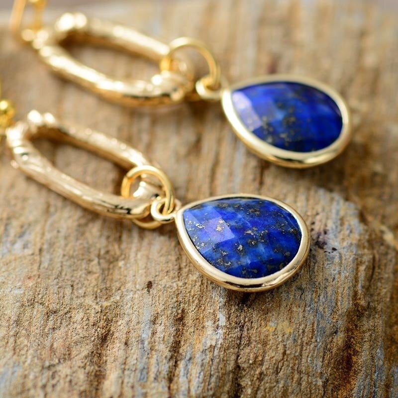 Boucles d'Oreilles Elixir Royal en Lapis-Lazuli