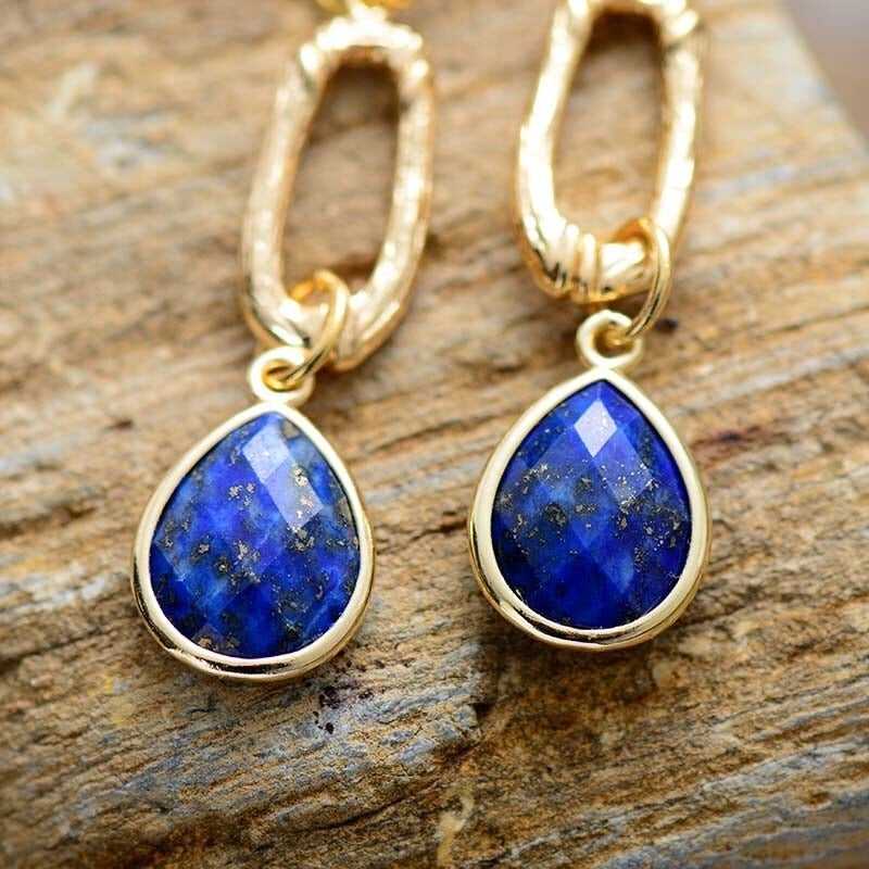 Boucles d'Oreilles Elixir Royal en Lapis-Lazuli