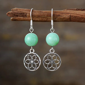 Boucles d'Oreilles Énergie Enchantée en Jade & Jaspe