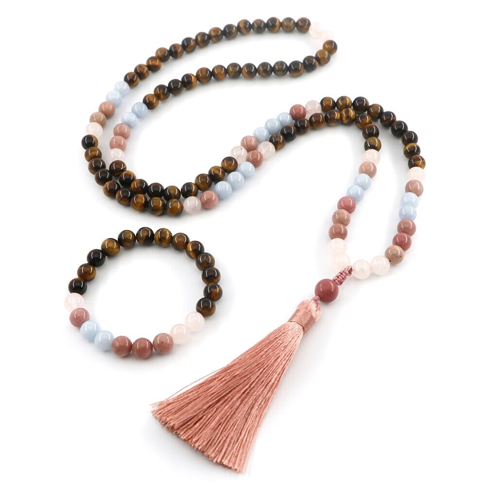 Collier Mala Chemin Harmonieux en Pierres Naturelles