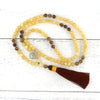 Collier Mala Fortune et Paix en Jade Jaune