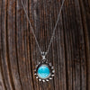 Collier Porte-Bonheur Hera et Pendentif Soleil en Turquoise