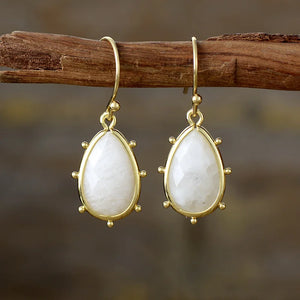 Boucles d'Oreilles Larmes Divines en Pierres Naturelles