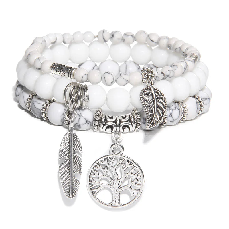 Bracelet Arbre de Vie Connexion avec le Cosmo en Pierres Naturelles